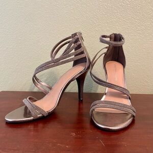 Christian Siriano Metallic Strappy Heels